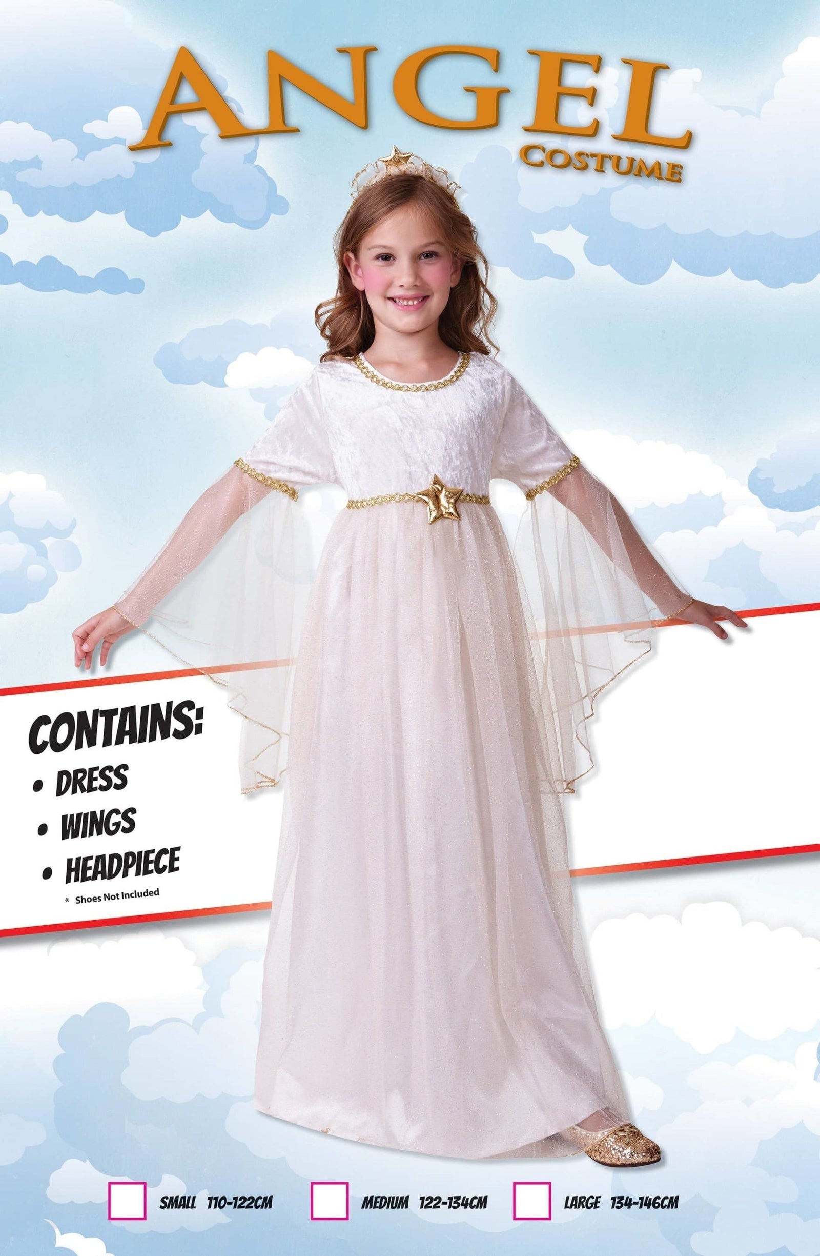 Angel Long Sleeves Childrens Costume 1