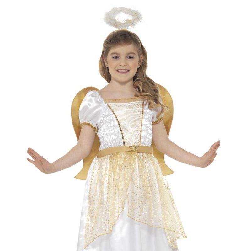 Angel Princess Costume Kids White Gold 1