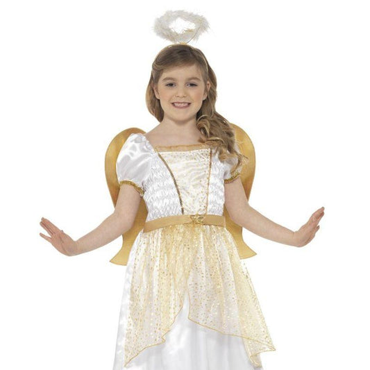Angel Princess Costume Kids White Gold 1