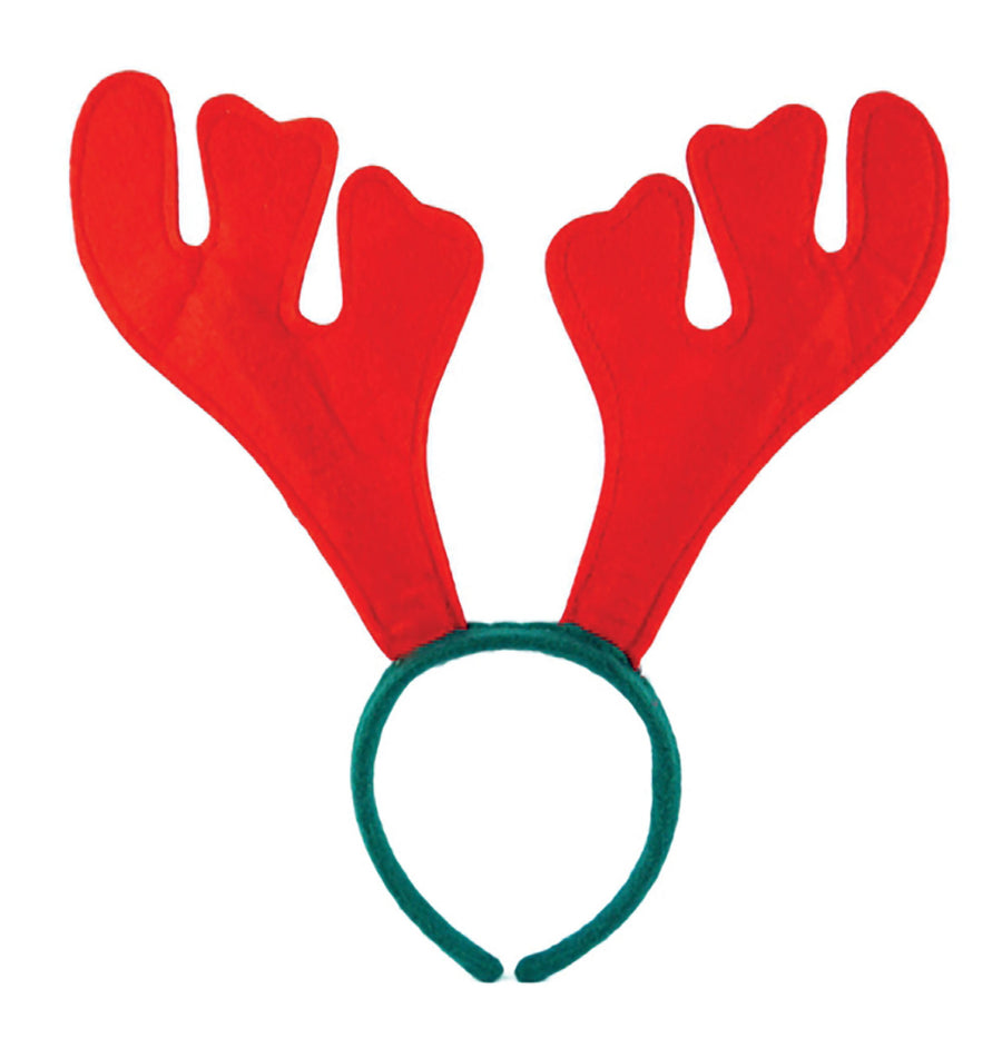 Antler Headband Felt Red Green Reindeer Horns_1
