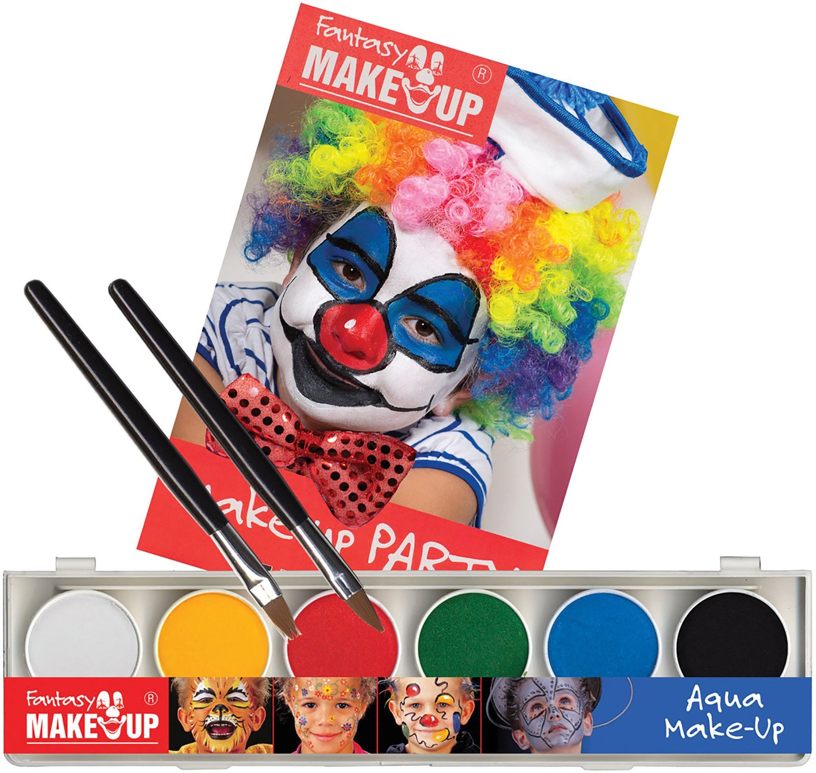 Aqua 6 Colour Box With Book + Sponge Make Up Unisex 1