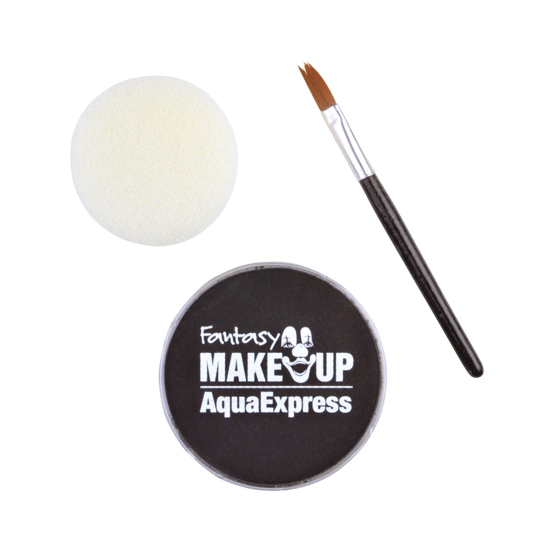 Aqua Makeup Black 15 With Sponge + Brush Make Up Unisex_1