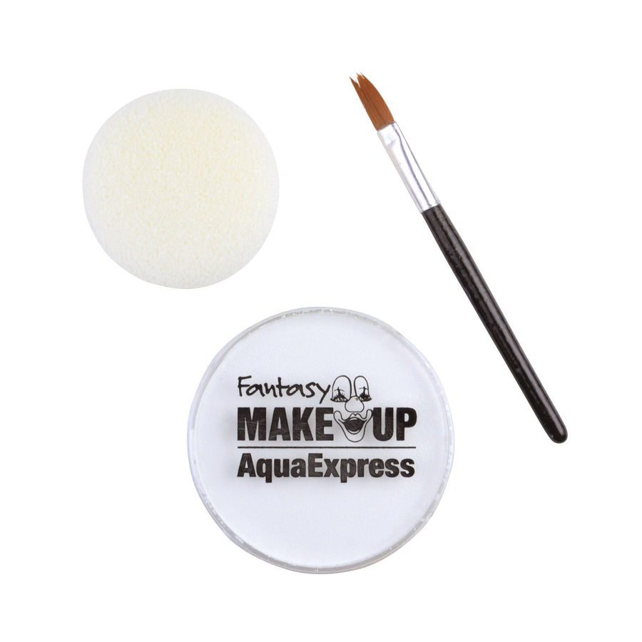 Aqua Makeup White 15 With Sponge + Brush Make Up Unisex_1