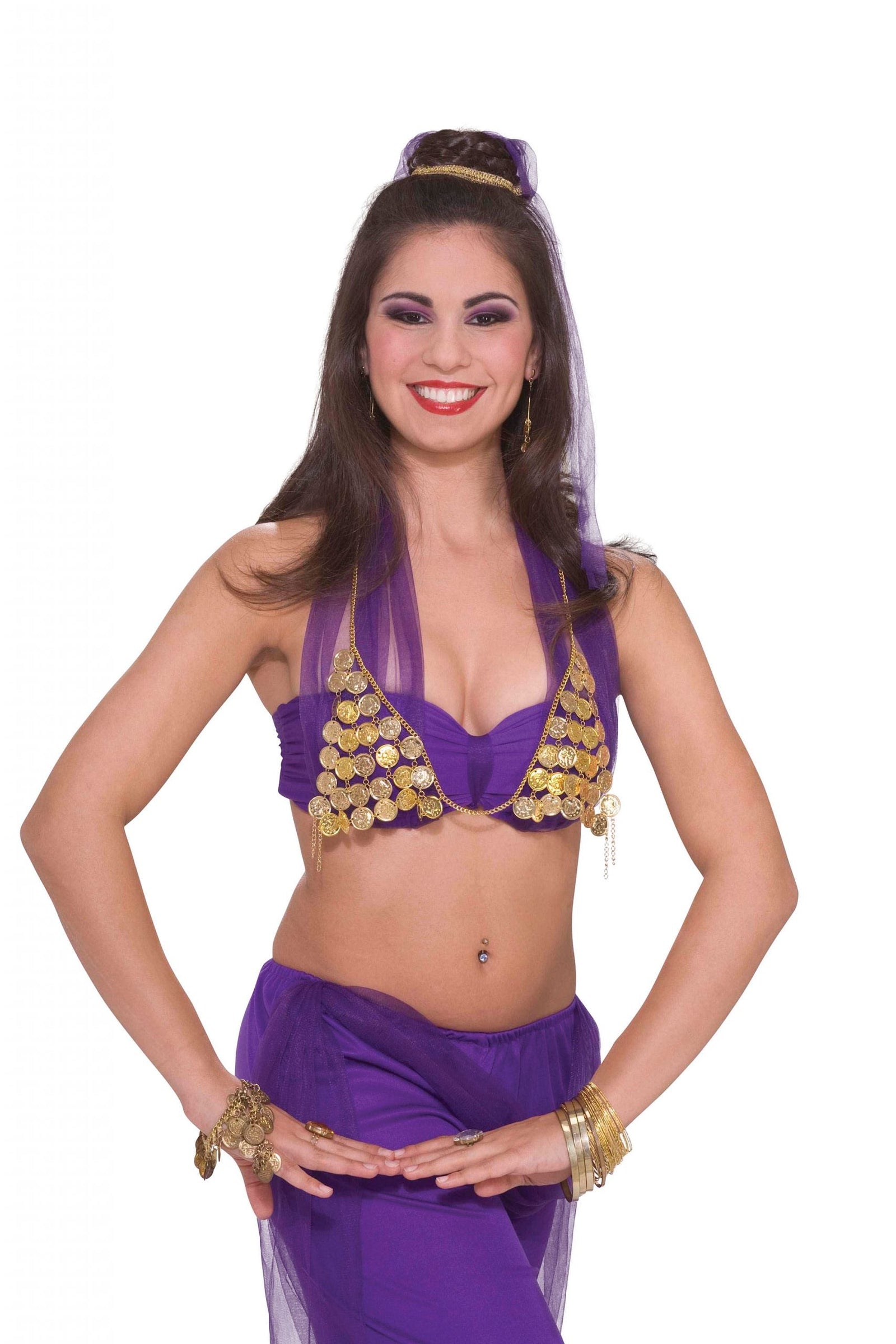 Arabian Princess Coin Bra Costume Accessory 1