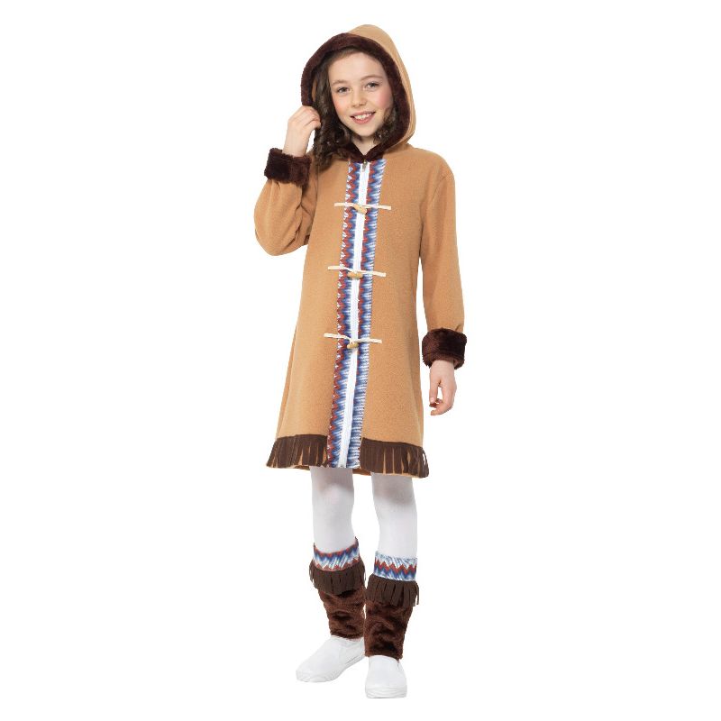 Arctic Girl Costume Brown Child Eskimo Dress_1