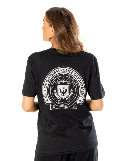 Arkham City Adult Unisex Black Front Print GCPD Tshirt 2
