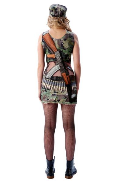 Army Annie Ladies Costume Printed Suit 2