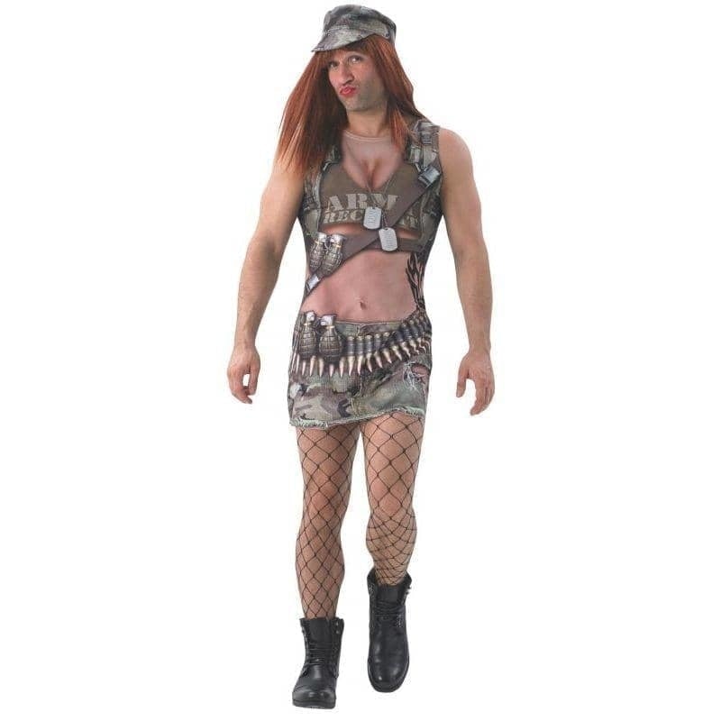 Army Annie Mens Costume Printed Dress_1