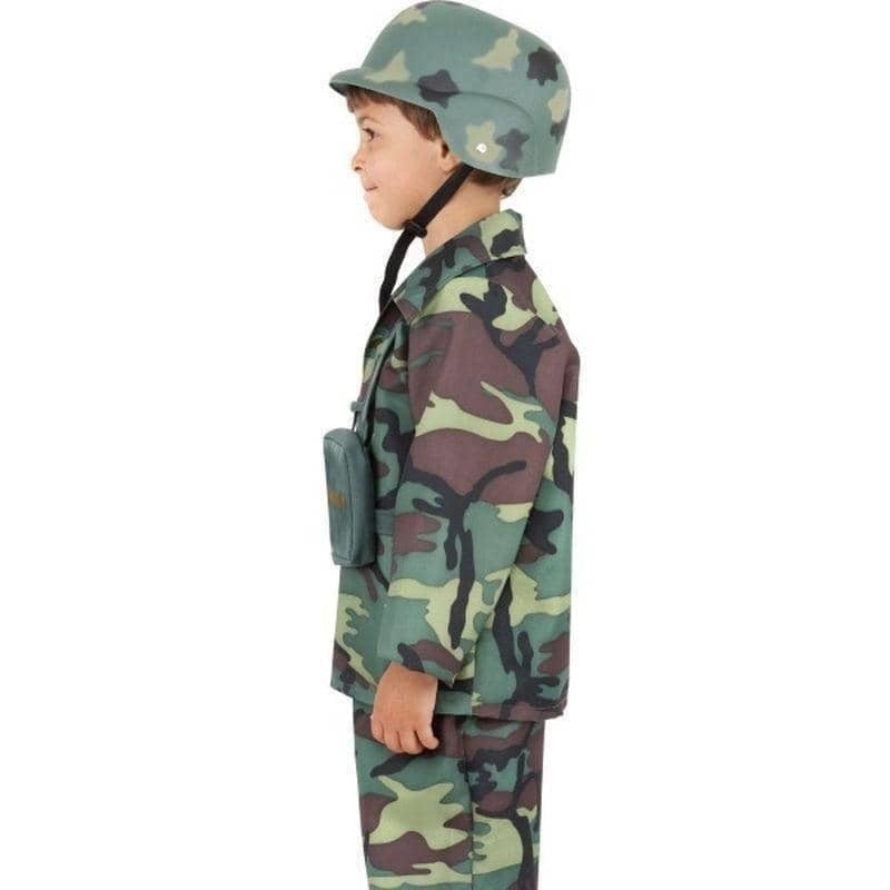 Army Boy Costume Kids Camo Soldier Top Trousers Parachute Bag 2