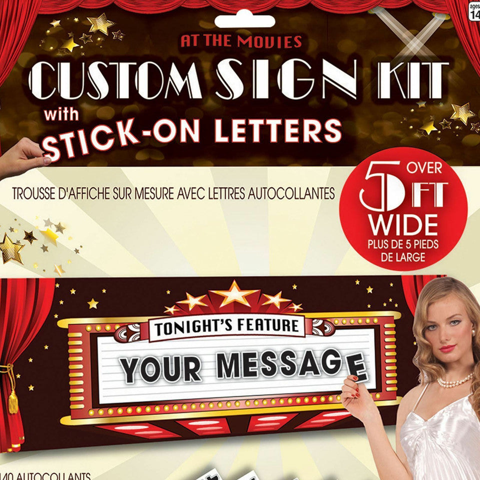 At The Movies Custom Sign Kit Party Decoration 3