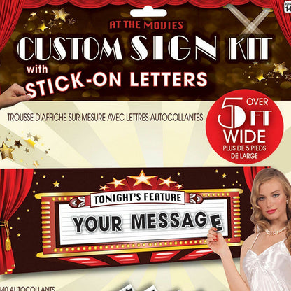 At The Movies Custom Sign Kit Party Decoration 3