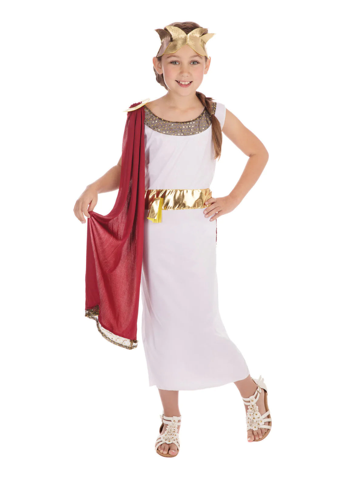 Athena Goddess Girls Costume White Toga 1
