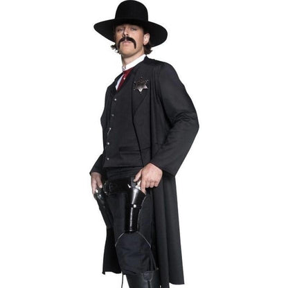 Authentic Western Sheriff Deluxe Costume Adult Black 3