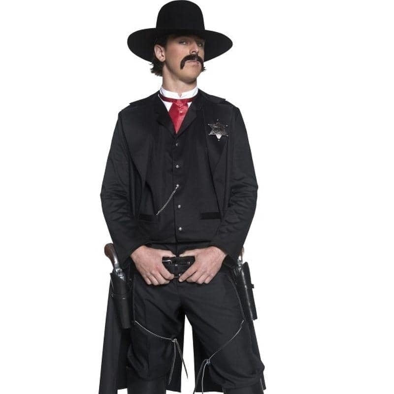 Authentic Western Sheriff Deluxe Costume Adult Black_1