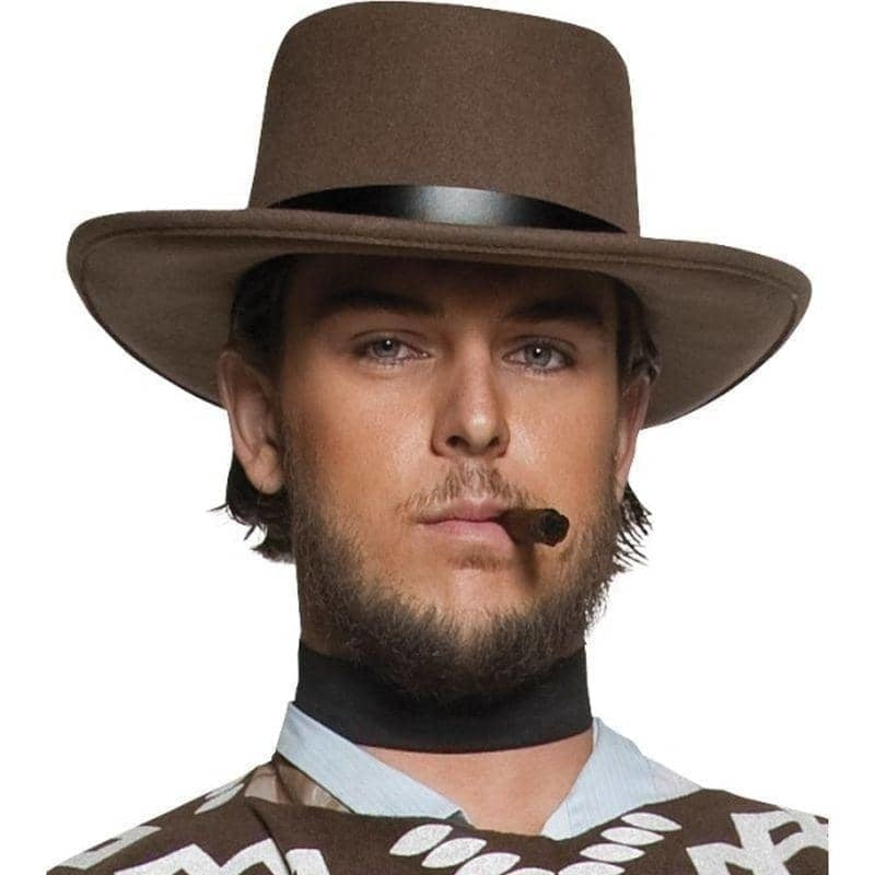 Authentic Western Wandering Gunman Hat Adult Brown_1