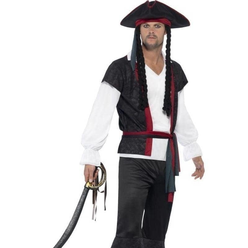 Aye Pirate Captain Costume Adult Black_1