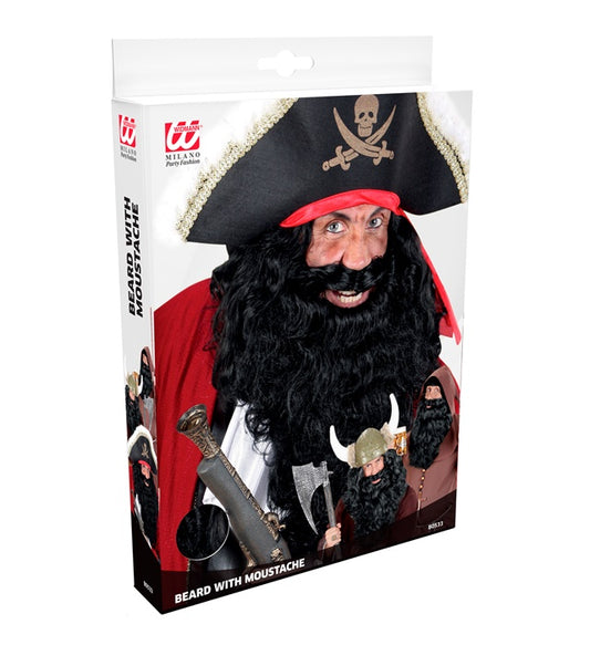 Black Multicharacter Beard In Box