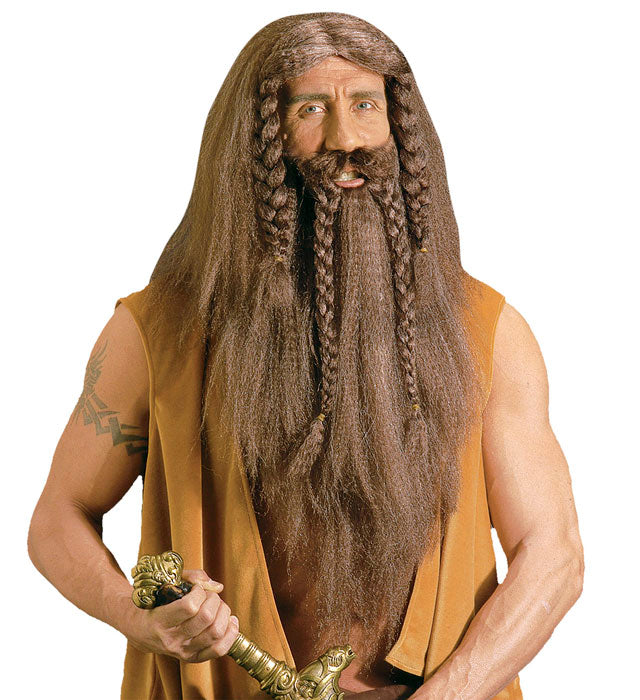 Barbarian Wig With Beard & Moustache In Box