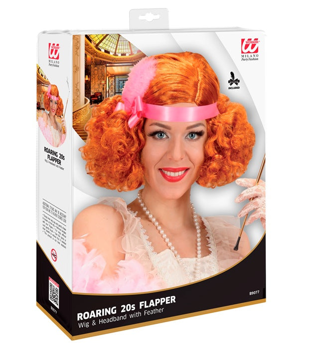 Red Roaring 20S Flapper Wigs In Box