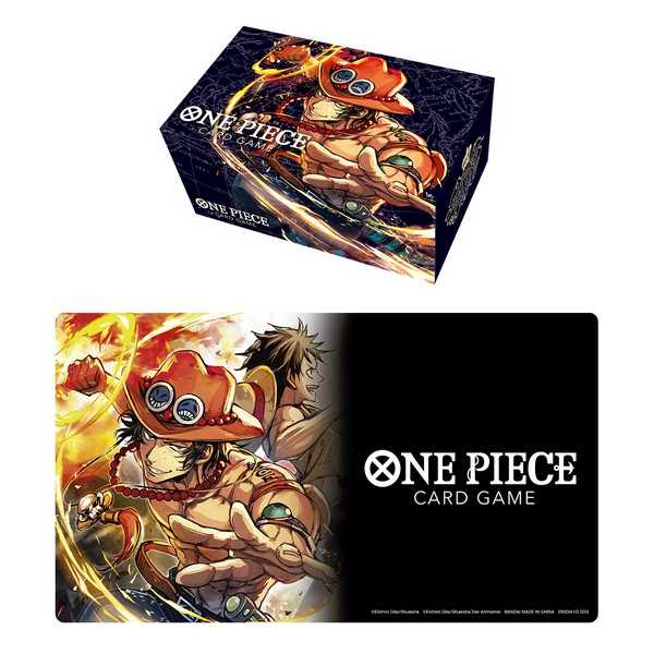 One Piece Card Game: Playmat and Storage Box Set - Portgas.D.Ace 1