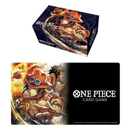One Piece Card Game: Playmat and Storage Box Set - Portgas.D.Ace 1