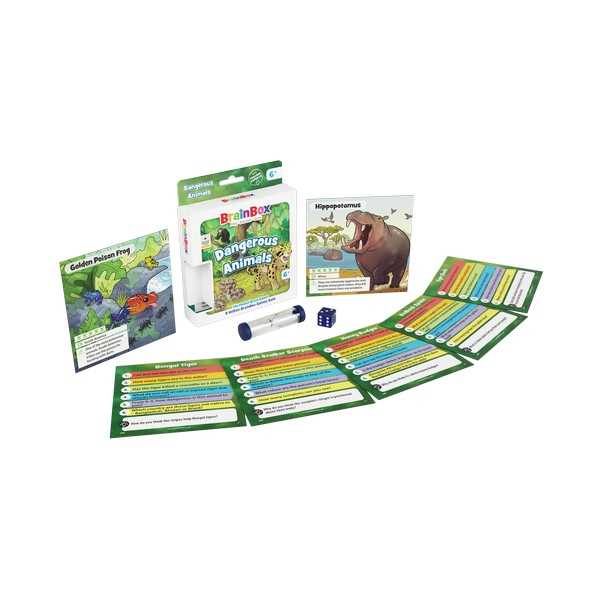 Brainbox Pocket Dangerous Animals Board Game by Bezzerwizzer 3
