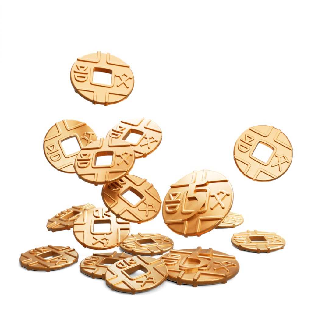Tianxia Metal Coins Board Game Accessory