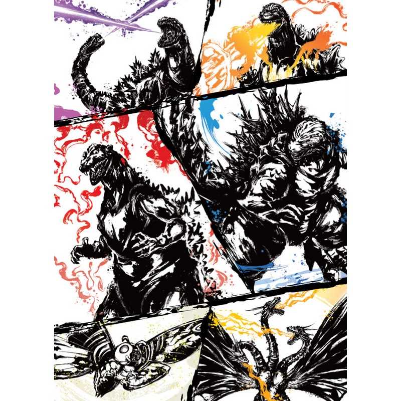 Godzilla Card Game Ink Brushed Monster Rampage Sleeve and Card Set