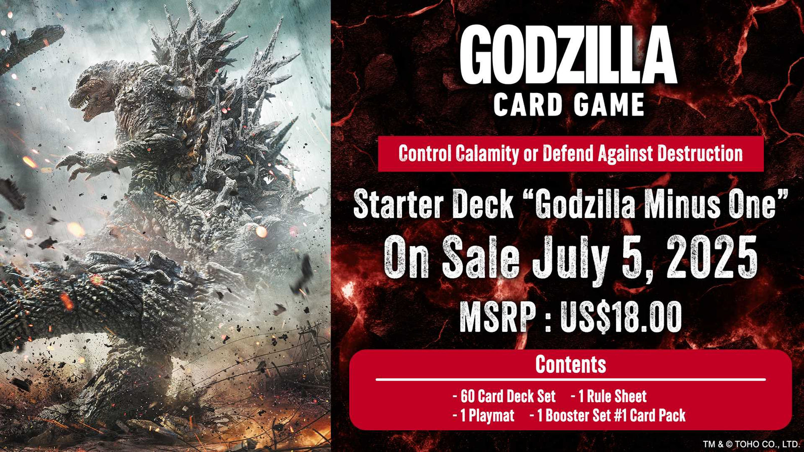 Godzilla Card Game: Starter Deck 'Godzilla Minus One' 1