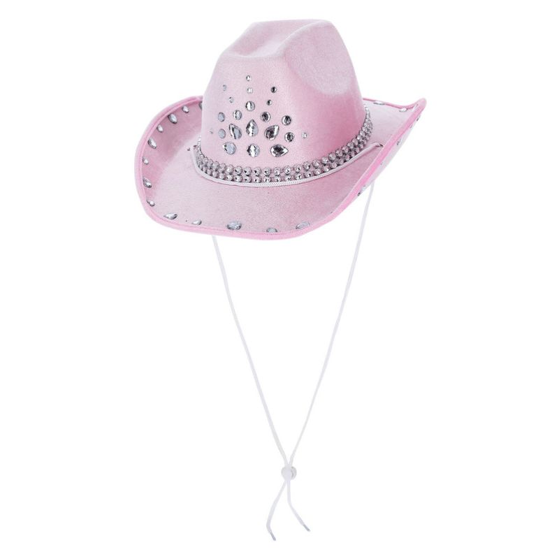 Baby Pink Rhinestone Cowboy Hat Adult_1