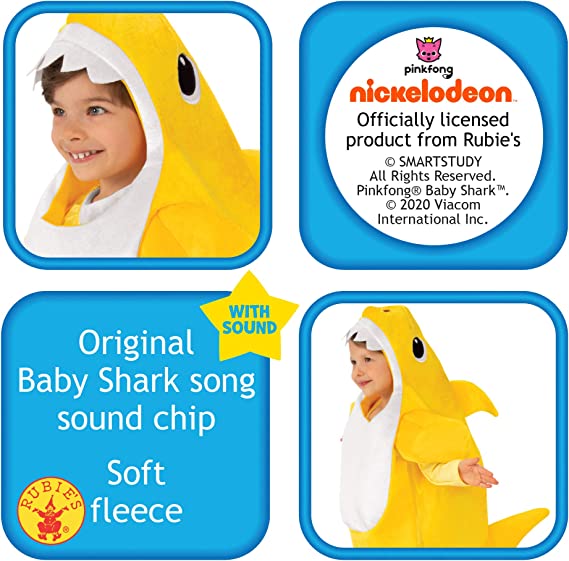 Baby Shark Yellow Costume for Kids 4