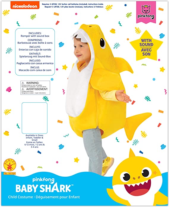 Baby Shark Yellow Costume for Kids 5