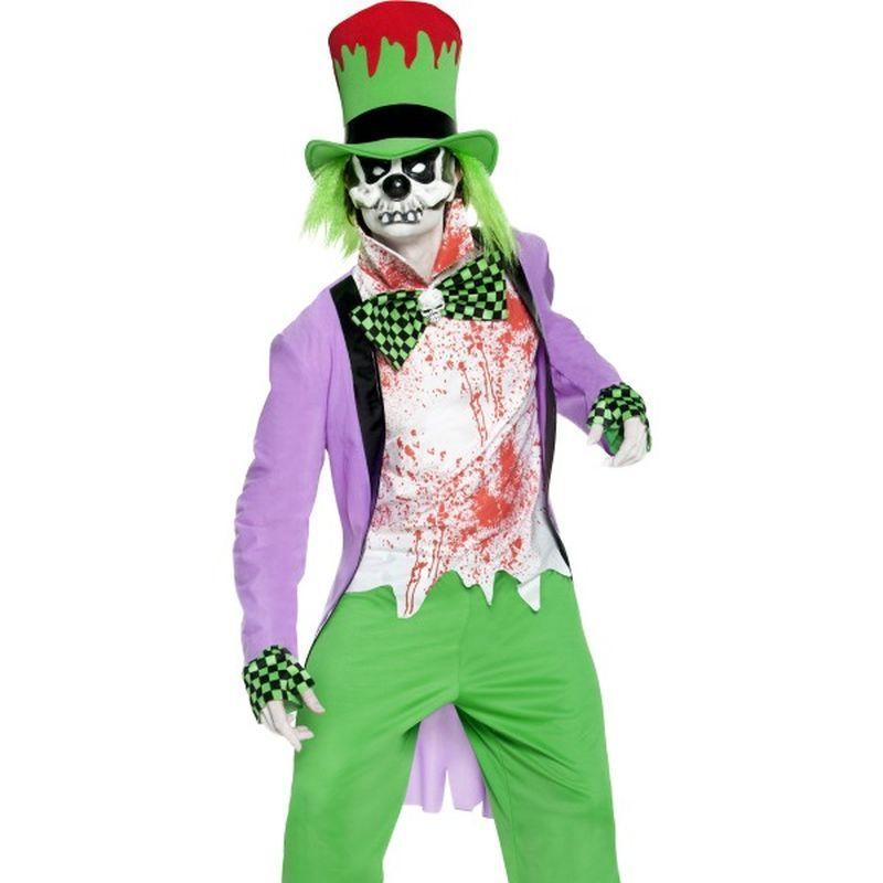 Bad Hatter Costume Adult Green Purple White 1