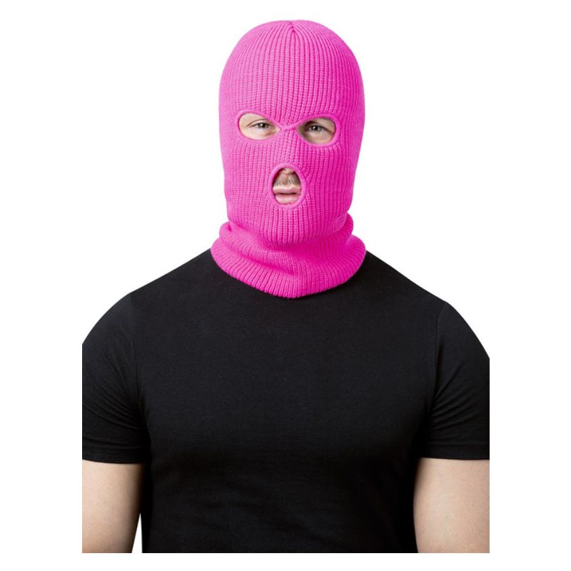 Balaclava Ski Mask Neon Pink Adult 1