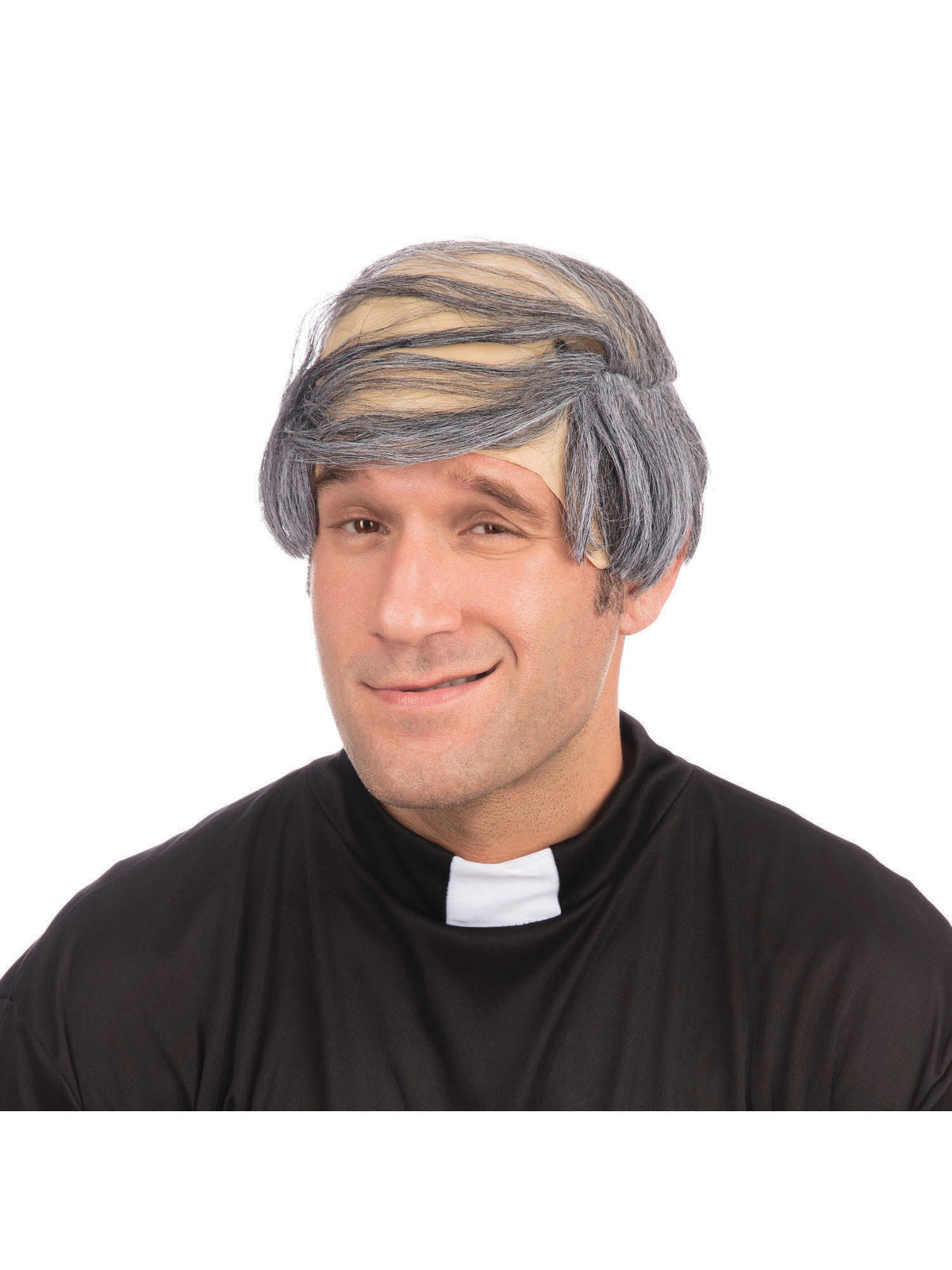 Baldy Man Wig Grey Combover Hair 3