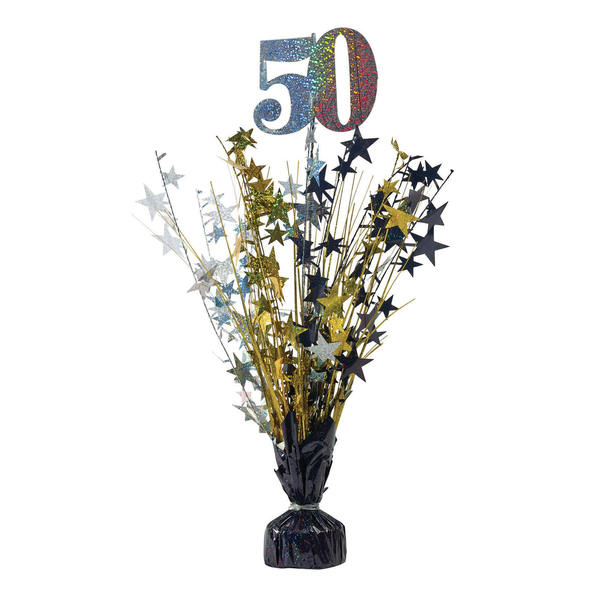 Balloon Weight 50 Gold Silver Black Holograph 1