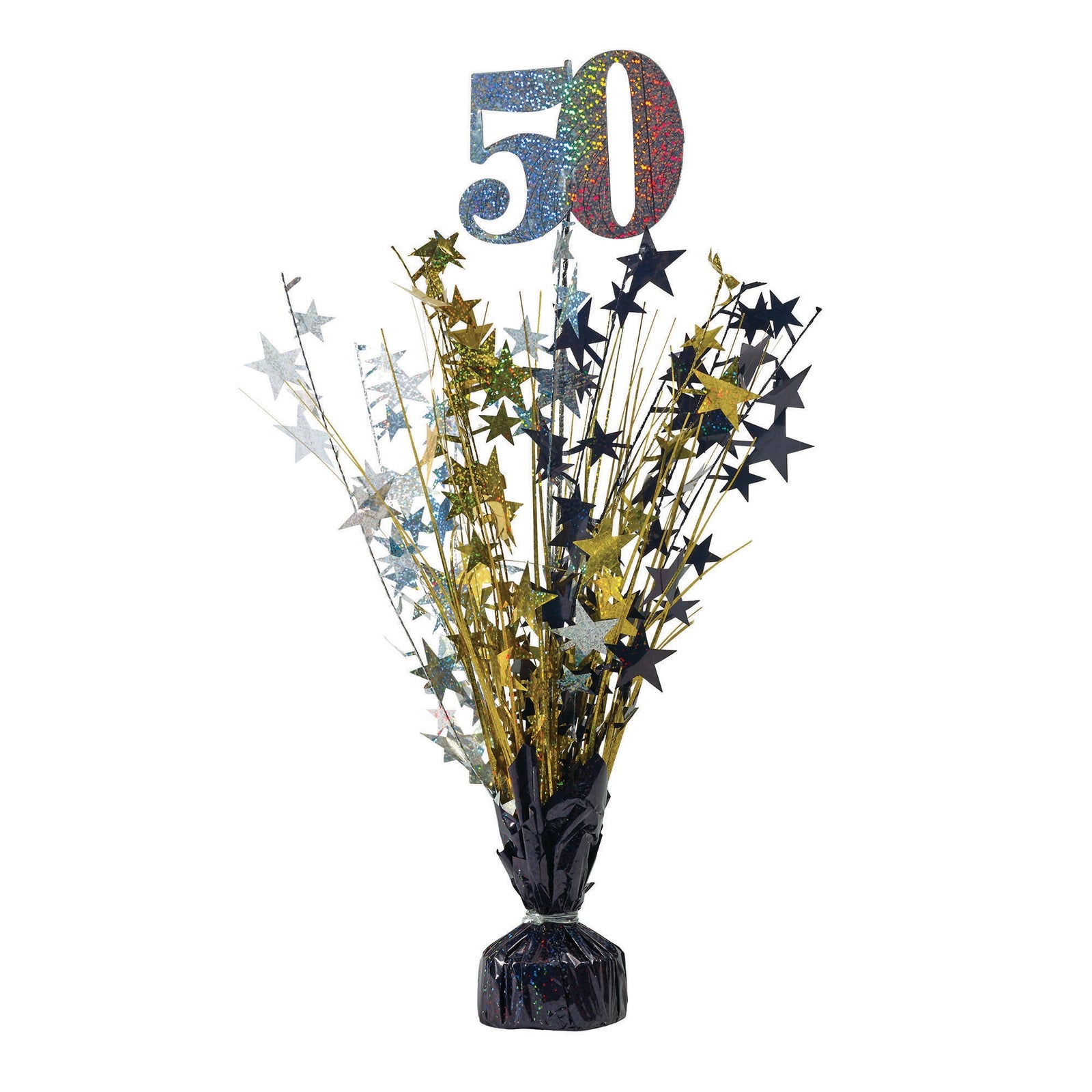 Balloon Weight 50 Gold Silver Black Holograph 1