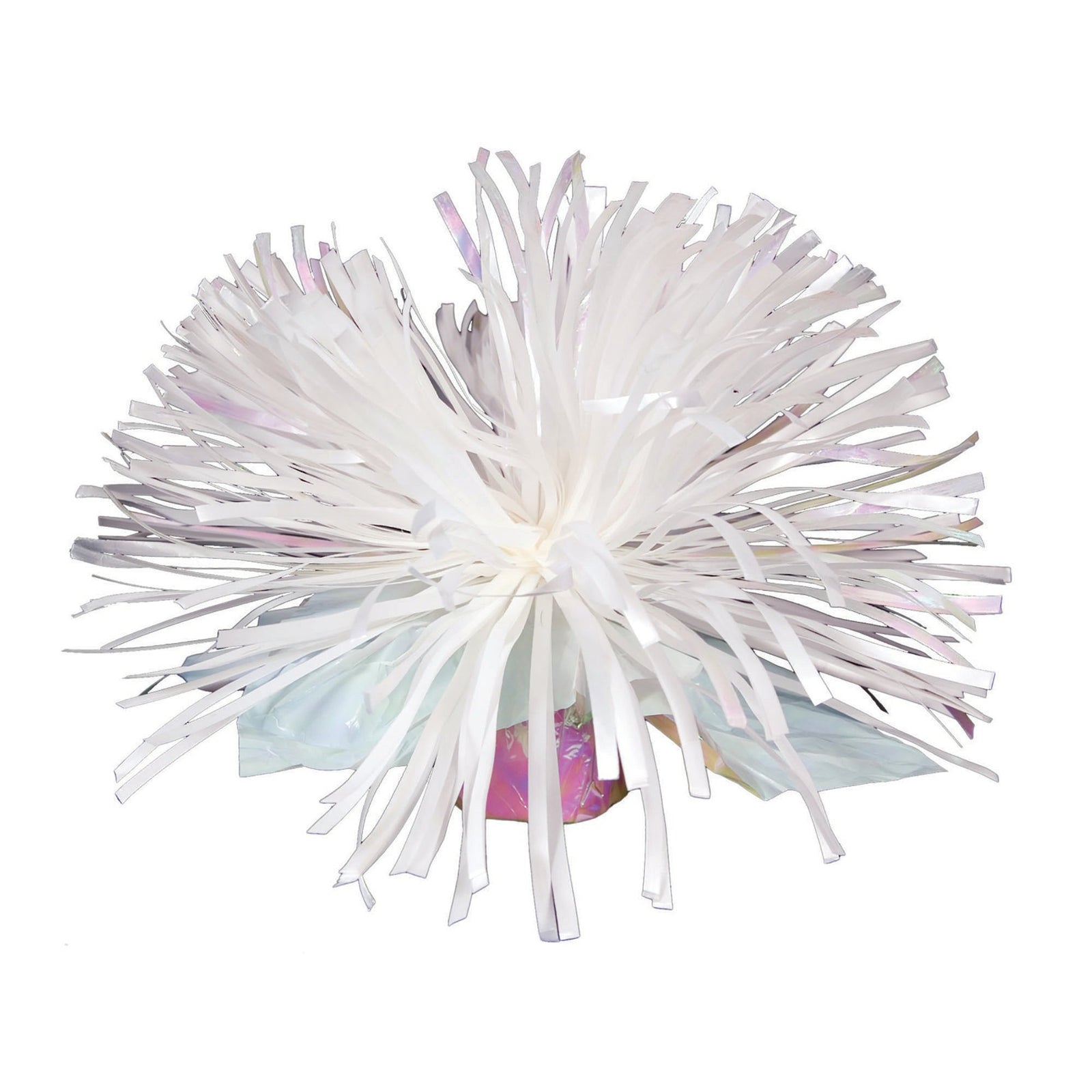 Balloon Weight Centre White Iridescent Decoration 1