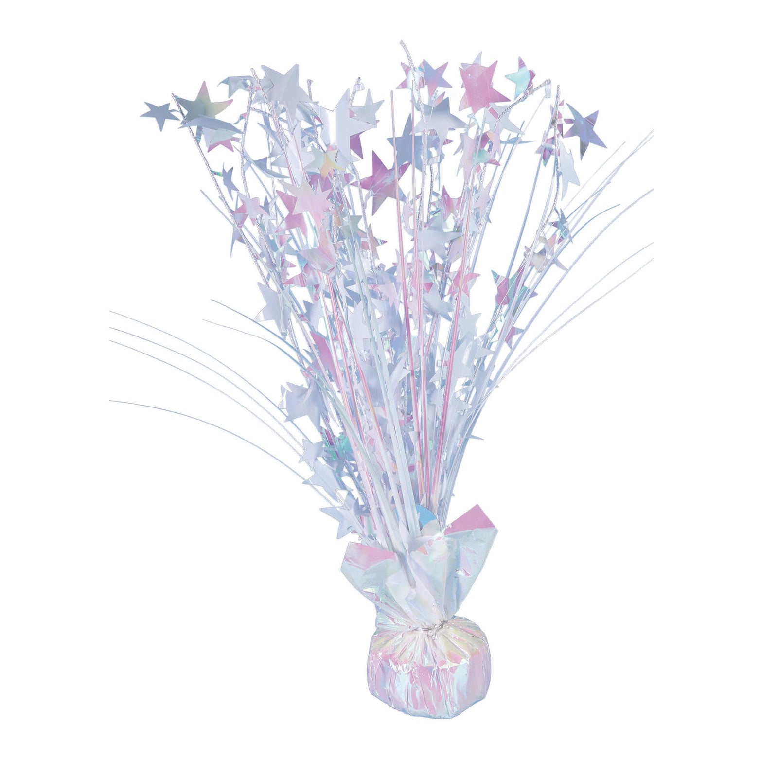 Balloon Weight Star White Iridescent 1
