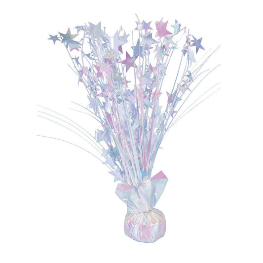 Balloon Weight Star White Iridescent 1