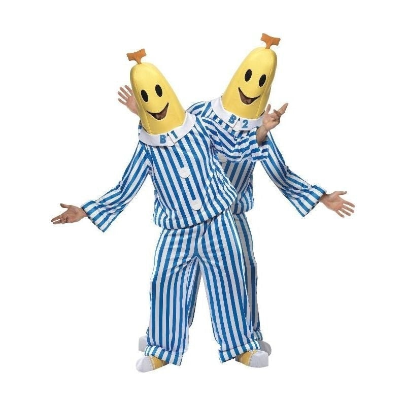 Bananas In Pyjamas Costume Adult Blue White Yellow 3