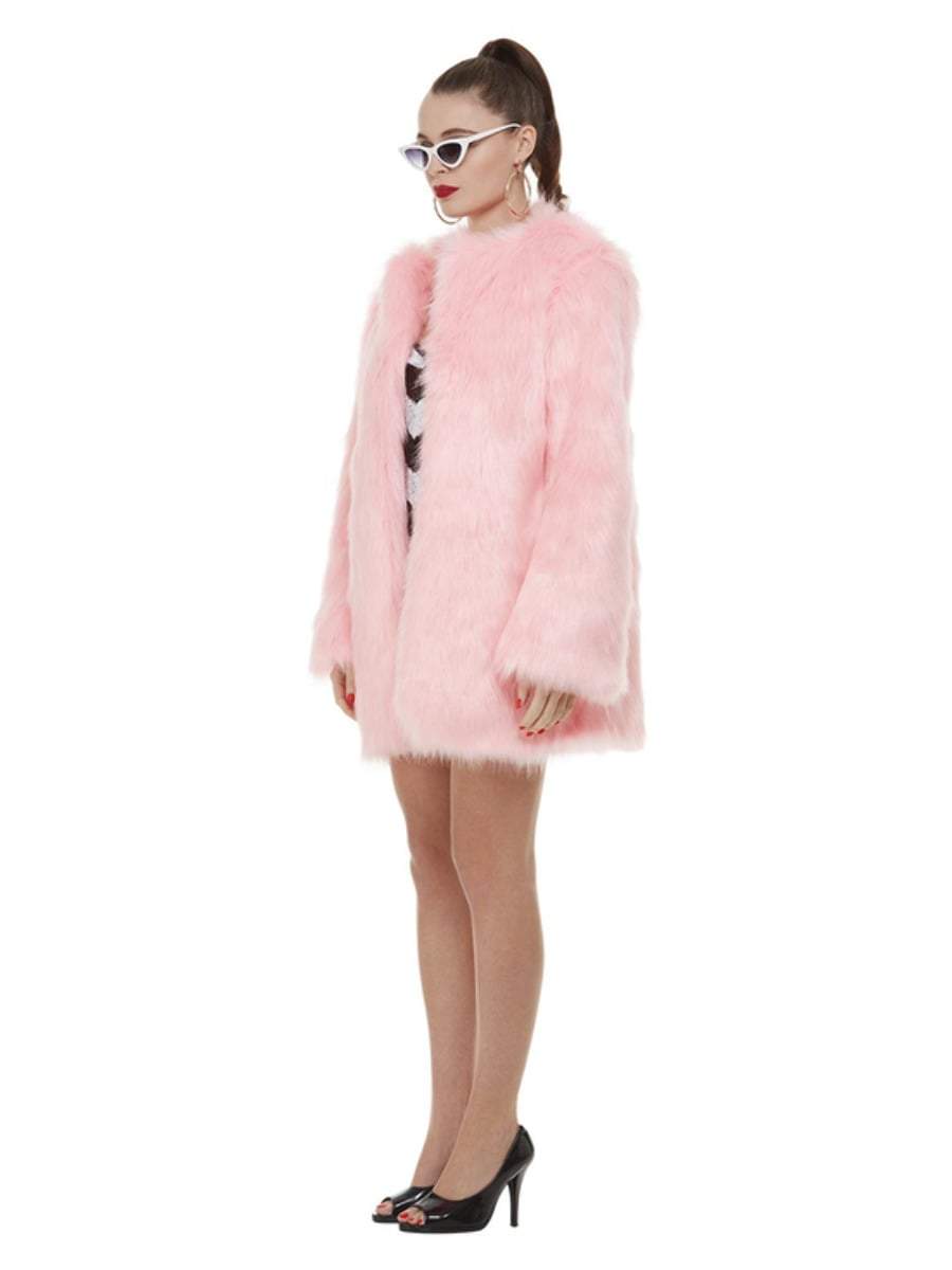 Barbie 60th Anniversary Costume Movie Pink Fluffy Coat Sunglasses_3