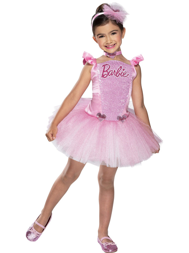 Barbie Ballerina Costume Girls Pink Tutu Dress_1