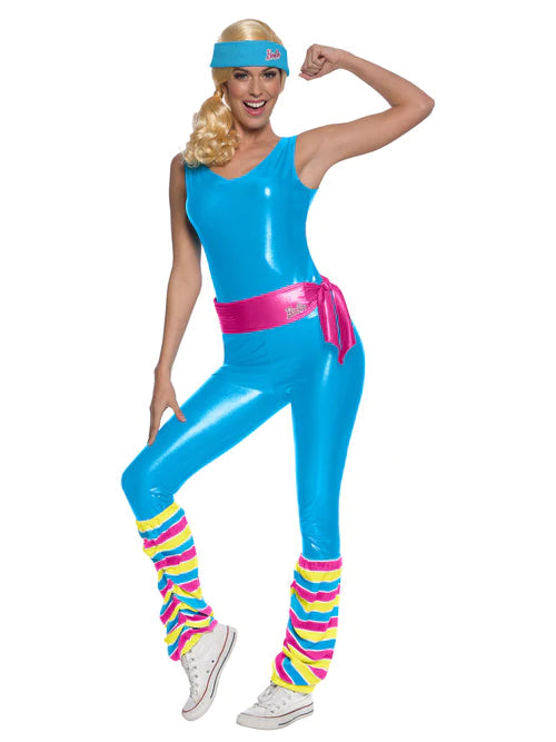 Barbie Exercise Costume Movie Deluxe Adult Jumpsuit 1