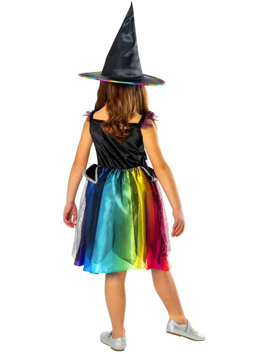 Barbie Witch Kids Costume Beautiful Rainbow Dress_2