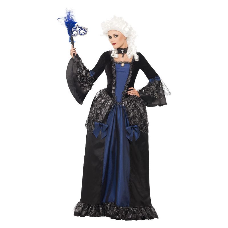 Baroque Beauty Masquerade Costume Black Adult 1