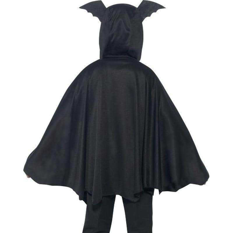 Bat Cape Kids Black Hooded with Ears Halloween Costume Accessory 3