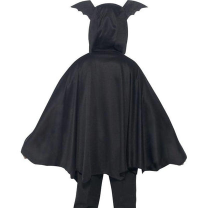 Bat Cape Kids Black Hooded with Ears Halloween Costume Accessory 3