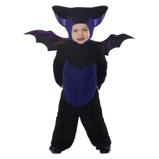 Bat Costume Kids Black Purple 2