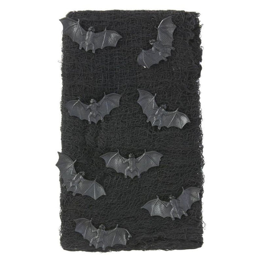 Bat Creepy Cloth Kit All Black 4.5m By 61cm Draping Gauze Halloween Accessory 1